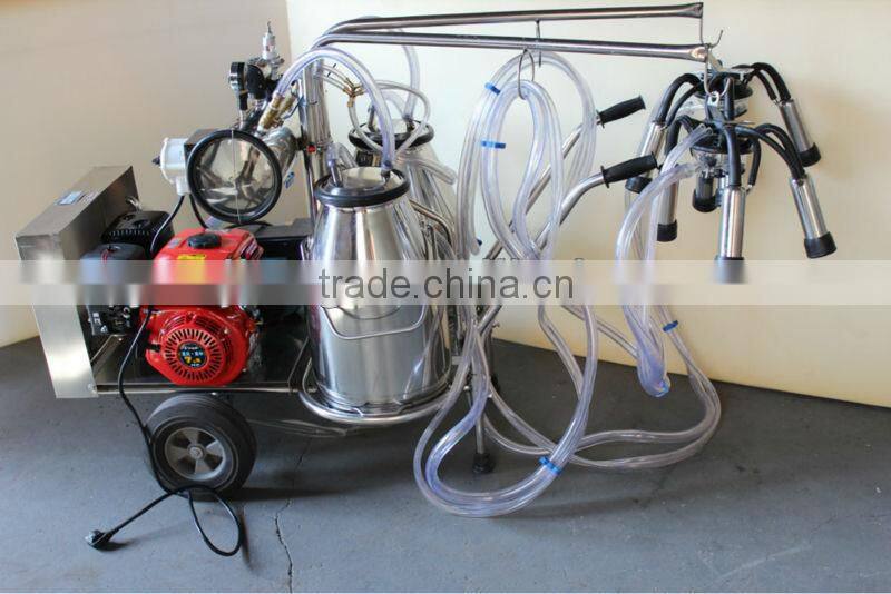 gasoline and power milking machine two buckets