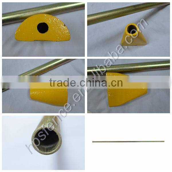 Fence post rammer with half round yellow head