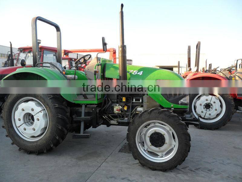 hot sale 75hp 4x4 2014 tractor with implements with low price