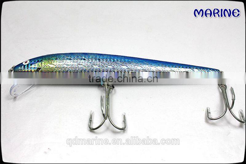 7" Hard Plastic Fishing Lures With 4/0 Treble Hooks
