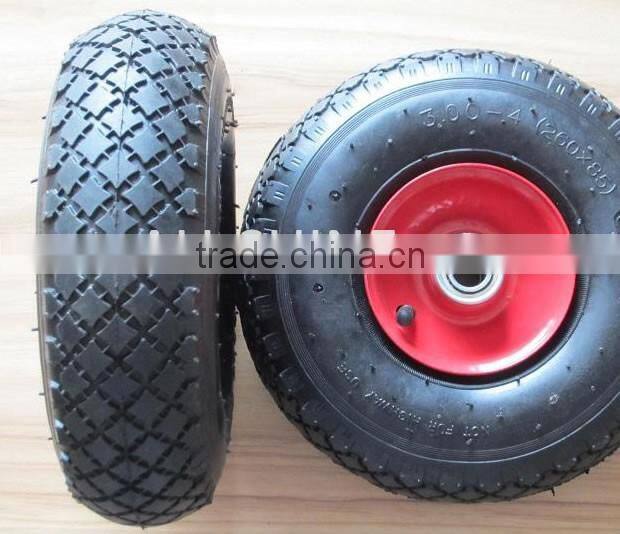 Pneumatic Rubber/ Solid /PU foam wheel, wheelbarrow wheel Tyre tire 3.50x8 16x4.80/4.00-8 4.10/3.50-4 3.25/3.00-8 for sale