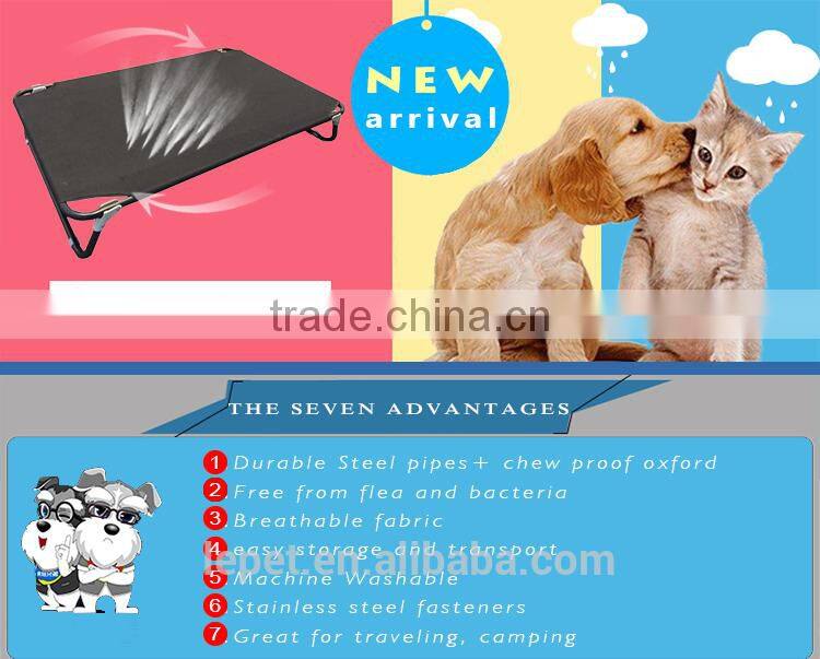 Easy assemble metal elevated waterproof foldable dog beds