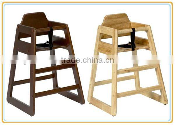 cheap modern comfortable EN14988 solid wood baby restaurant high chair