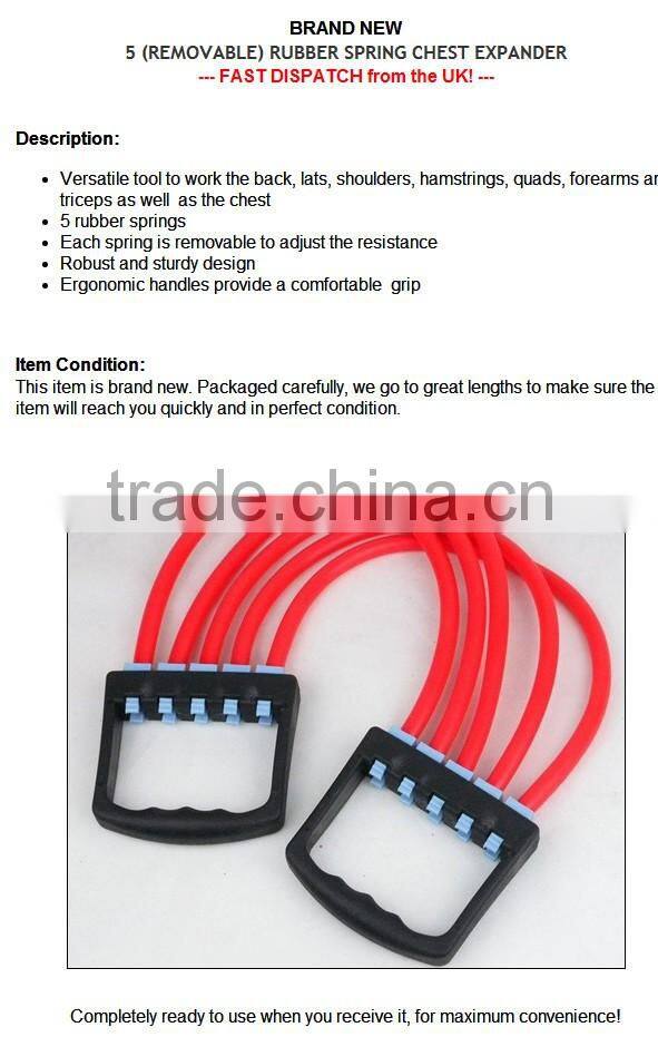 Chest Arm Resistance Tubing Band Strength Pull Exercise Toning Muscle Stretching