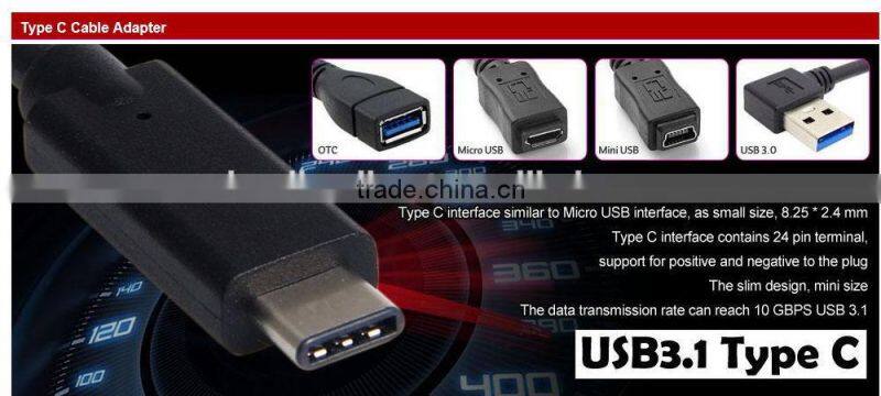 1M USB 3.0/Micro usb/mini usb/ to USB 3.1 C Type C connector Data Cable for tablet&smart phone