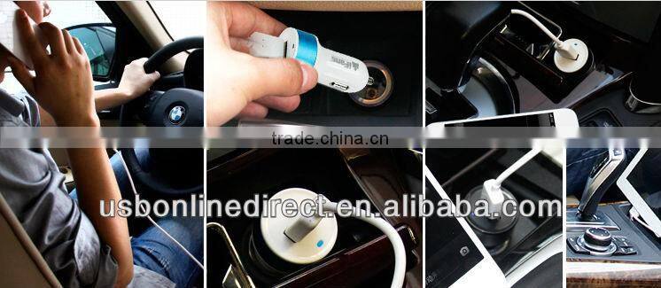 MFi approval Colorful Universal USB Car Charger for iPhone 5 Ipad ,etc