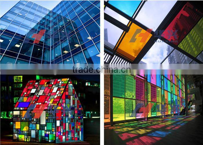CE certificate size customized tempered colored glass panels