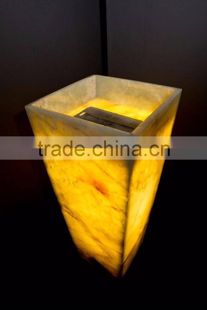 MODERN DESIGN BACKLIT ONYX PEDESTALS SINKS