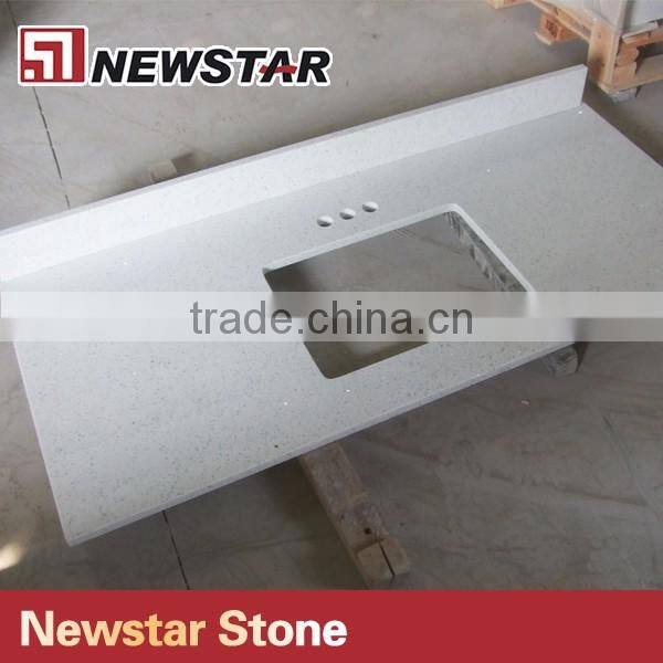 Artificial quartz cheap bathroom vanity tops for sale