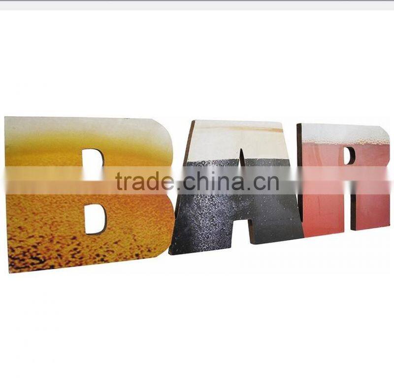 Personalized Pub Sign for Bar UV printing on wood