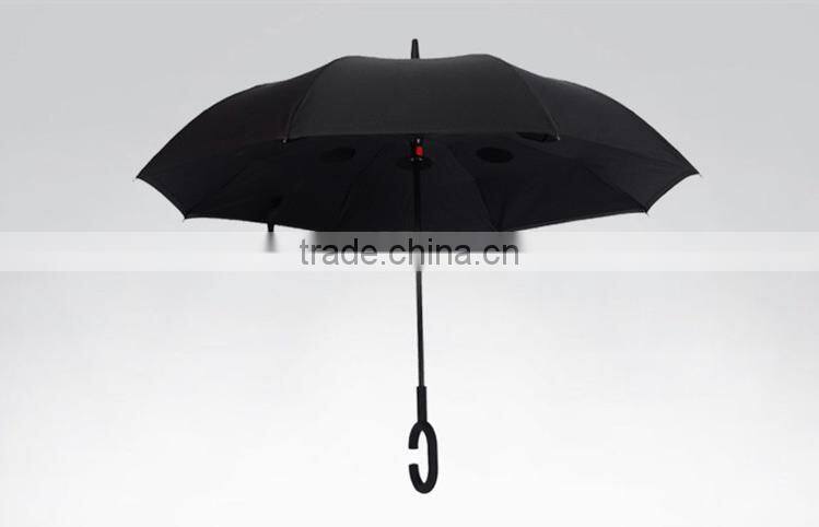 New Car straight upside down reverse umbrella with c handle
