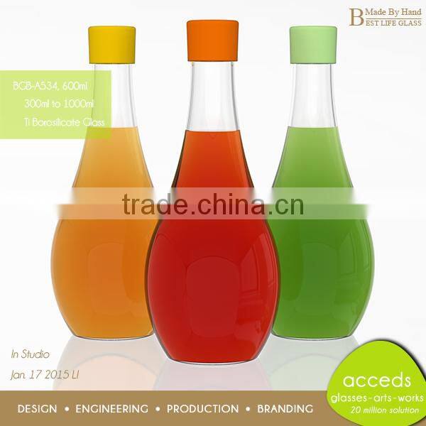 Water Beverage Borosilicate Glass Bottles For Cola