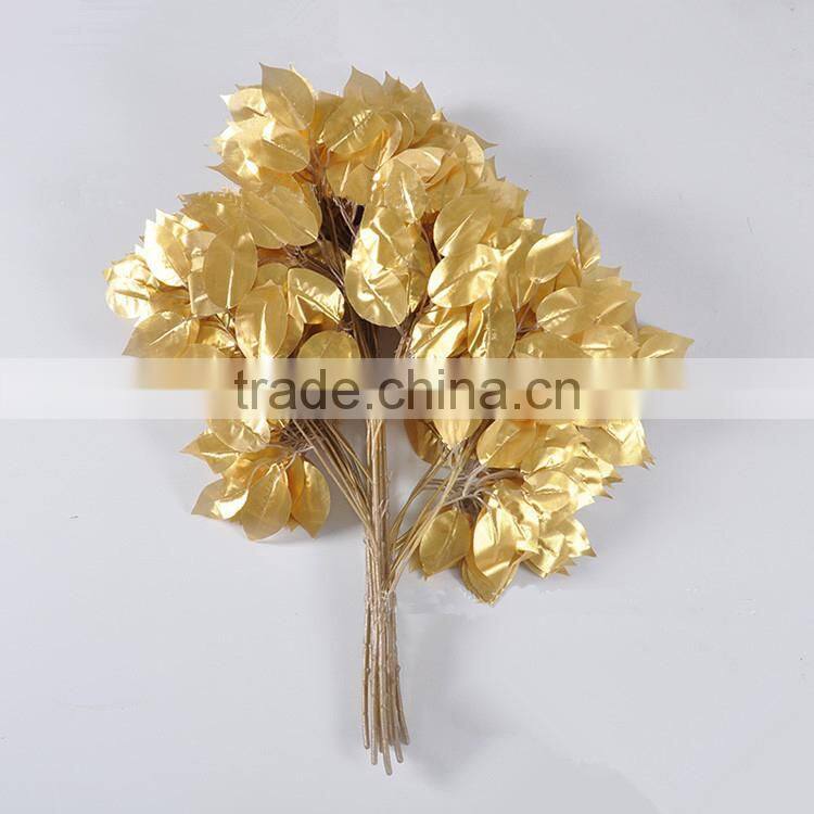 environmental friendly artificial leaves for decoration artificial ficus leaves