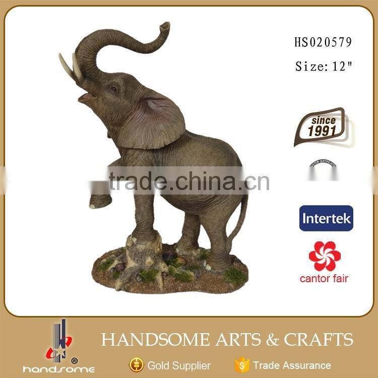 12 Inch Animal Figurine Resin Elephant Statue