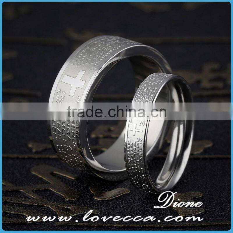 Wholesale stainless steel jewelry couple rings for valentines day
