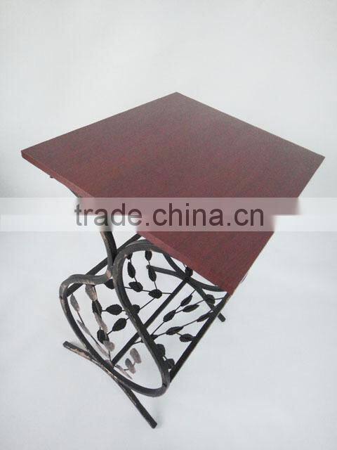 Metal Leaf Design magazine coffee table square tea table