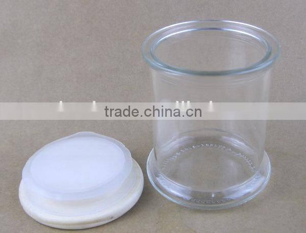 metro glass candle jar with wooden cap 12oz