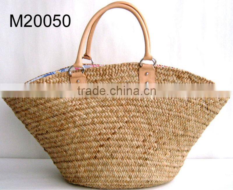fashion sea grass bags with handles factory supply