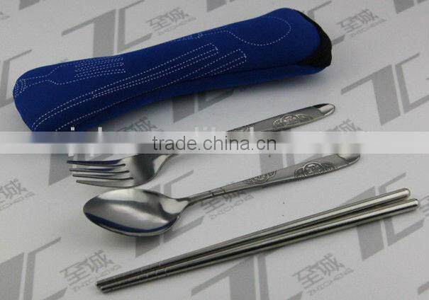 Stainless Steel 430 Fish knife and spoon sets for traveling using and gift