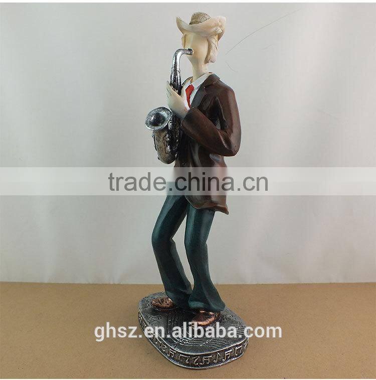 Guo hao 2015 hot sale wholesale resin musician figurines , custom musician statues