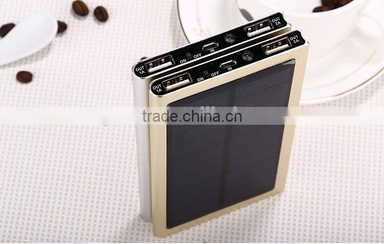 Mobile phone charger, Mini Portable External Battery Charger,Ultra Thin 20000mAh Solar Power Bank