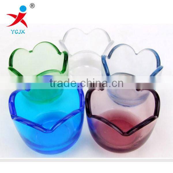 European simple flower small candlestick glass KTV multi-color optional household furnishing articles