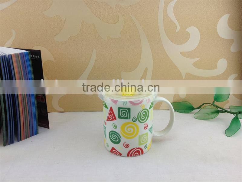 ceramic promotional mug with lid