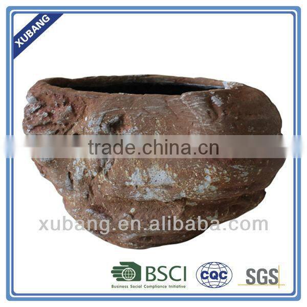 sandstone rock shape flower pots rusty finish planter wholesale planter