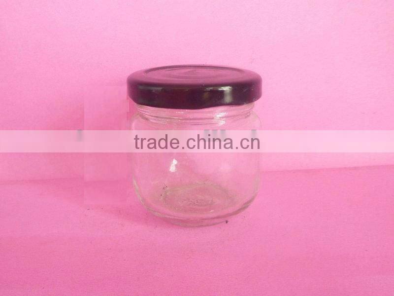 small glass container, glass pickle bottle