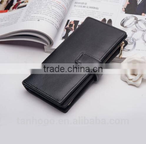 Women's Genuine Leather wallet trifold card money long purse hot