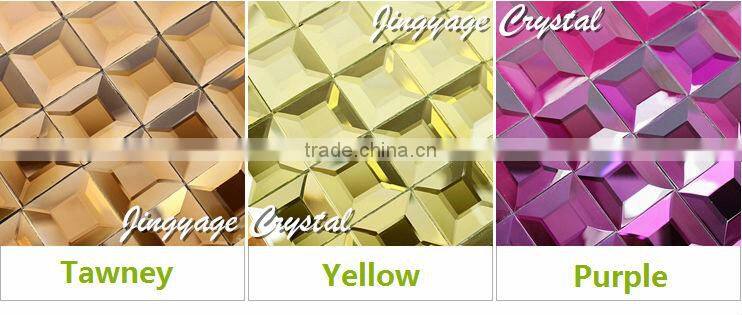 Diamond 5 surface mix color glass mosaic tile 30*30mm crystal mosaic