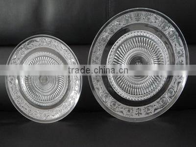 High quality transparent glass fruit plate