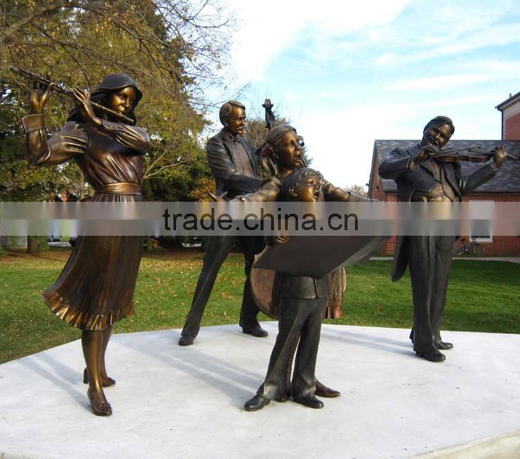 bronze factory high quality metal craft violin bronze sculpture by gmancini