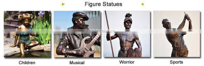 High quality garden decor lifesize antique brass horse statue