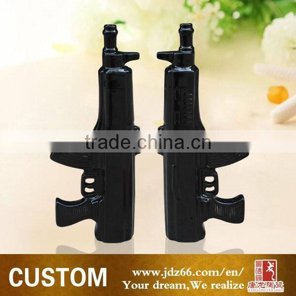 Custom-made decoratice black ceramic gun souvenir gift gun