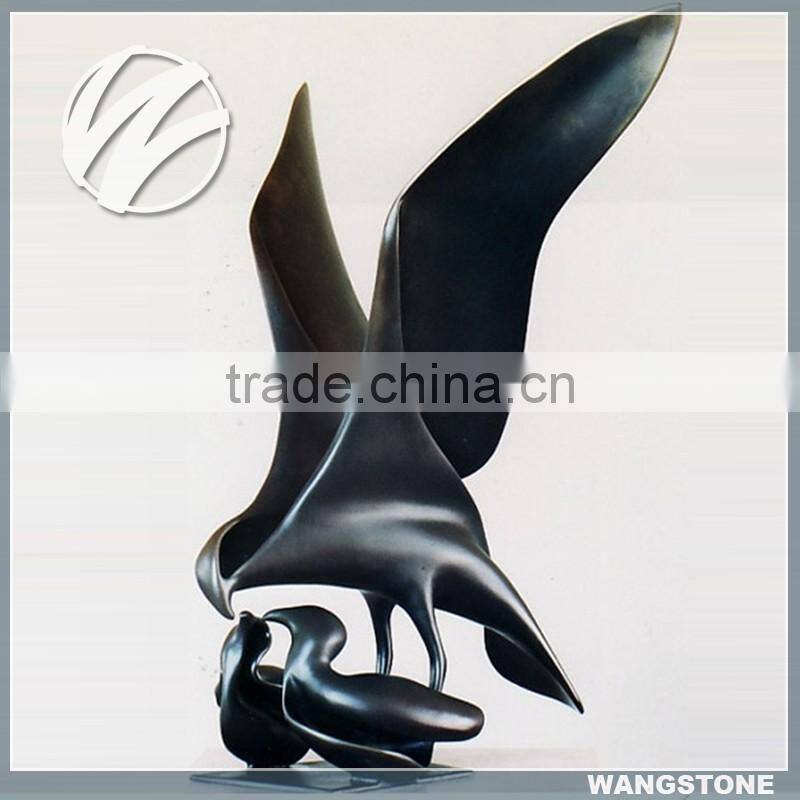 Modern Bronze Sculpture Abstract Shape Interior Decor