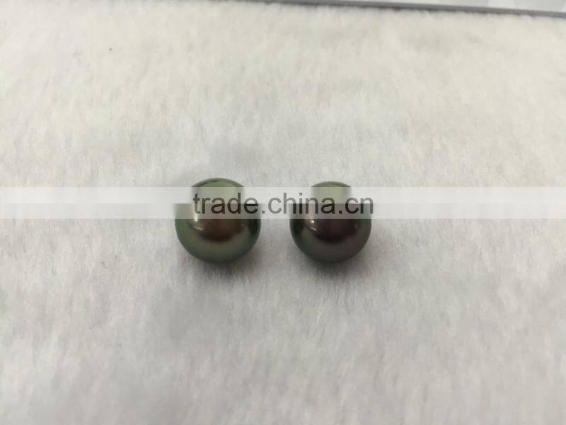 Wholesale 12-13mm AAA Peacock green Loose tahitian pearl