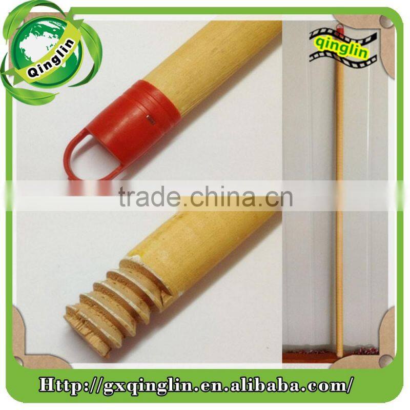 flowers pvc coated silid wood mop sticks