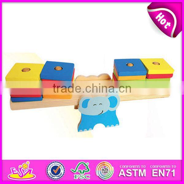 2015 New and popular Wooden balance baby toy,Colorful baby wooden educational toy,Funny play wooden balance game toy W11F001