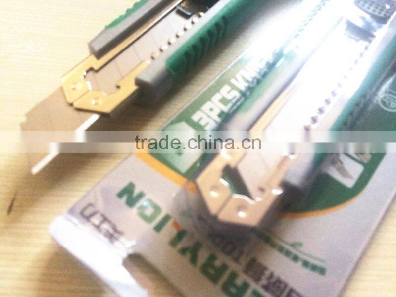 Berrylion 3pcs self-locking mechanism utility knife for sale