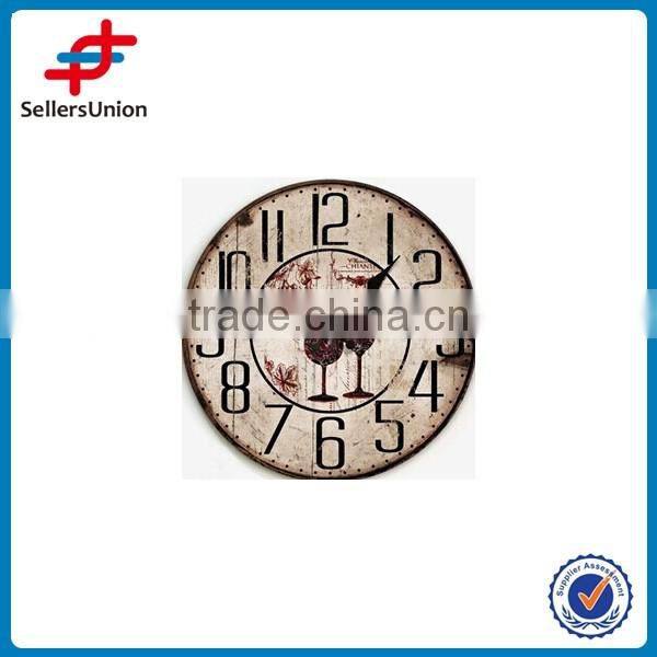 wooden clock with picture