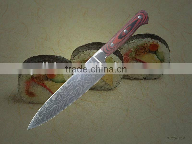 Chinese steel damascus knife