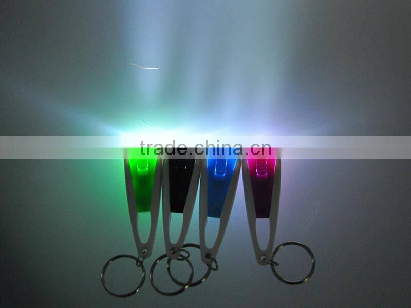 Promotion Custom Keychain Maker Mini Portable Plastic LED Keychain - White Light