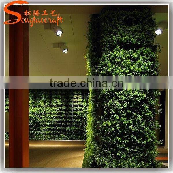 cheap plastic artificial leaf wall garden green wall