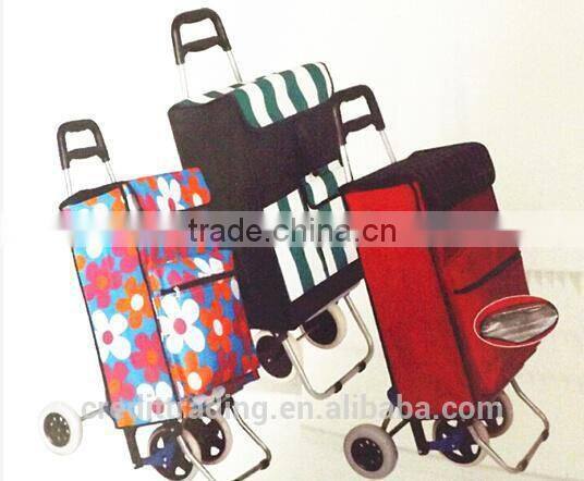 foldable shopping trolley with 4 wheels