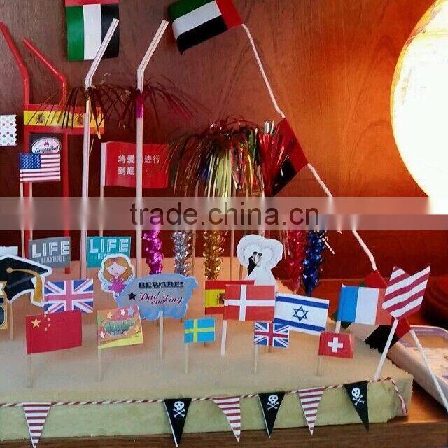 MM6005 red face clown party food picks