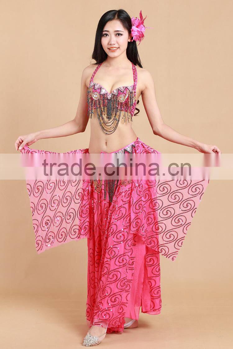High quality sequin fringe dance top belly dancewear