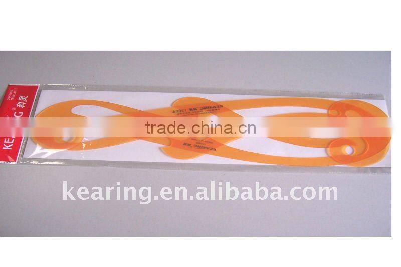 Shanghai Kearing Brand Yellow Transparent Drafting Template French Curves For Art