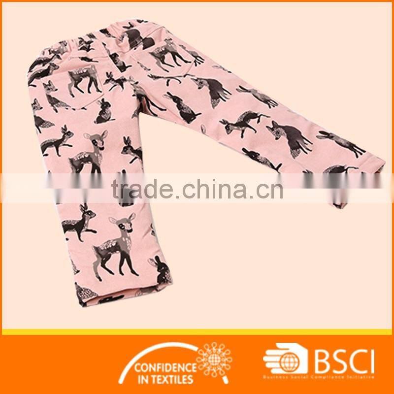 Kid Baby Girl Skinny Long Pant Children Full Printed Trousers