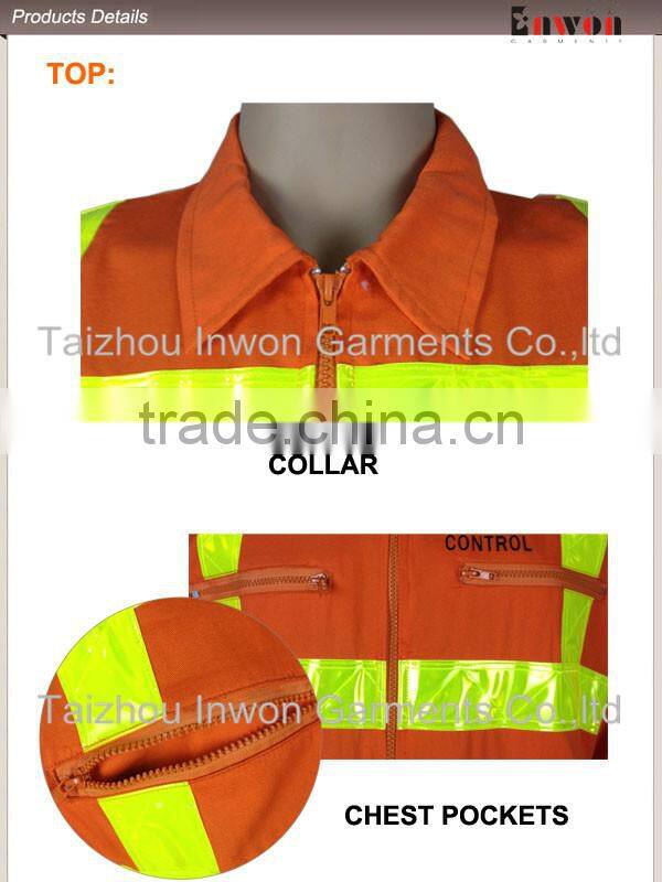 Customized work coverall workwear safety uniform flame retardant coverall